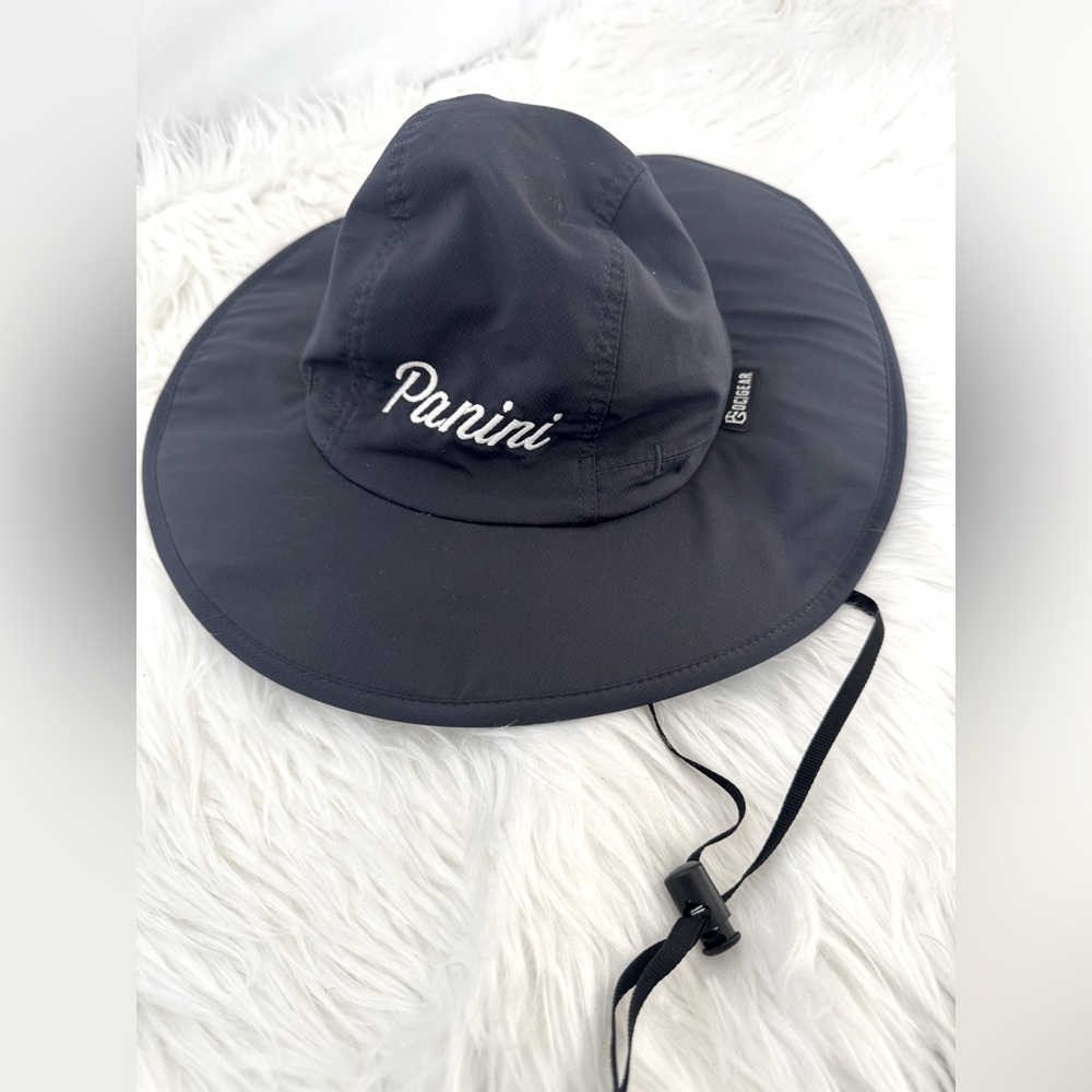 Panini over-sized black bucket cap stitched lettering